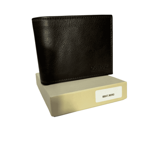 Leather wallet with engraving for men